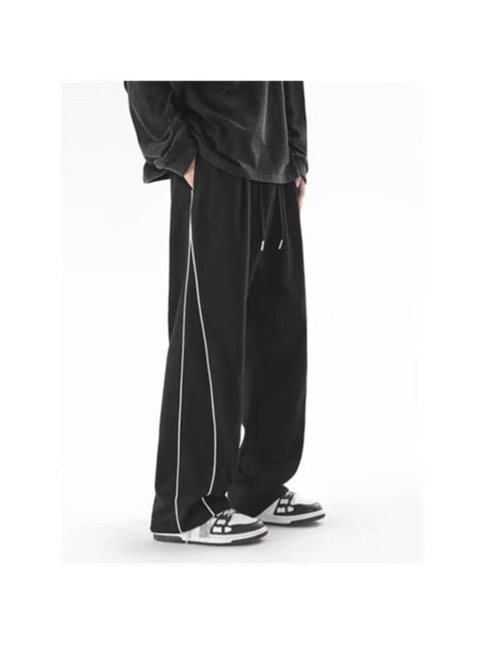 Men's Plus Size Relaxed Fit Side Stripe Pants - Picture 2 of 5